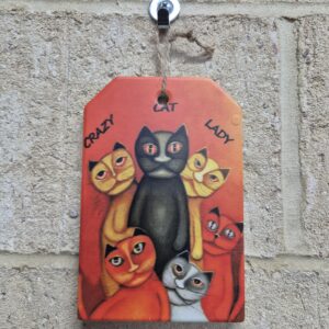 crazy cat lady cat lover gift small sign