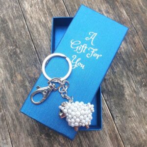 sheep keyring keychain boxed gift