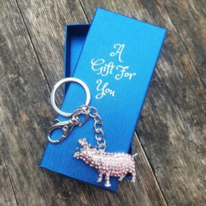 Hippo keyring keychain boxed gift