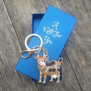 Jersey cow keyring keychain boxed gift