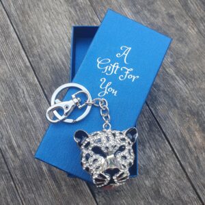 Tiger head keyring keychain boxed gift