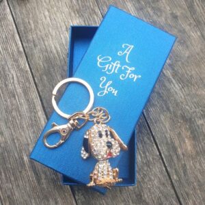 old cute dog keyring keychain boxed gift