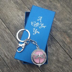 Dragonfly oil diffusor keyring keychain boxed gift